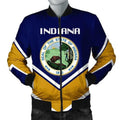 FUNSTUFFPRINT Indiana Coat Of Arms Men Bomber Jacket Lucian Style Bomber Jacket