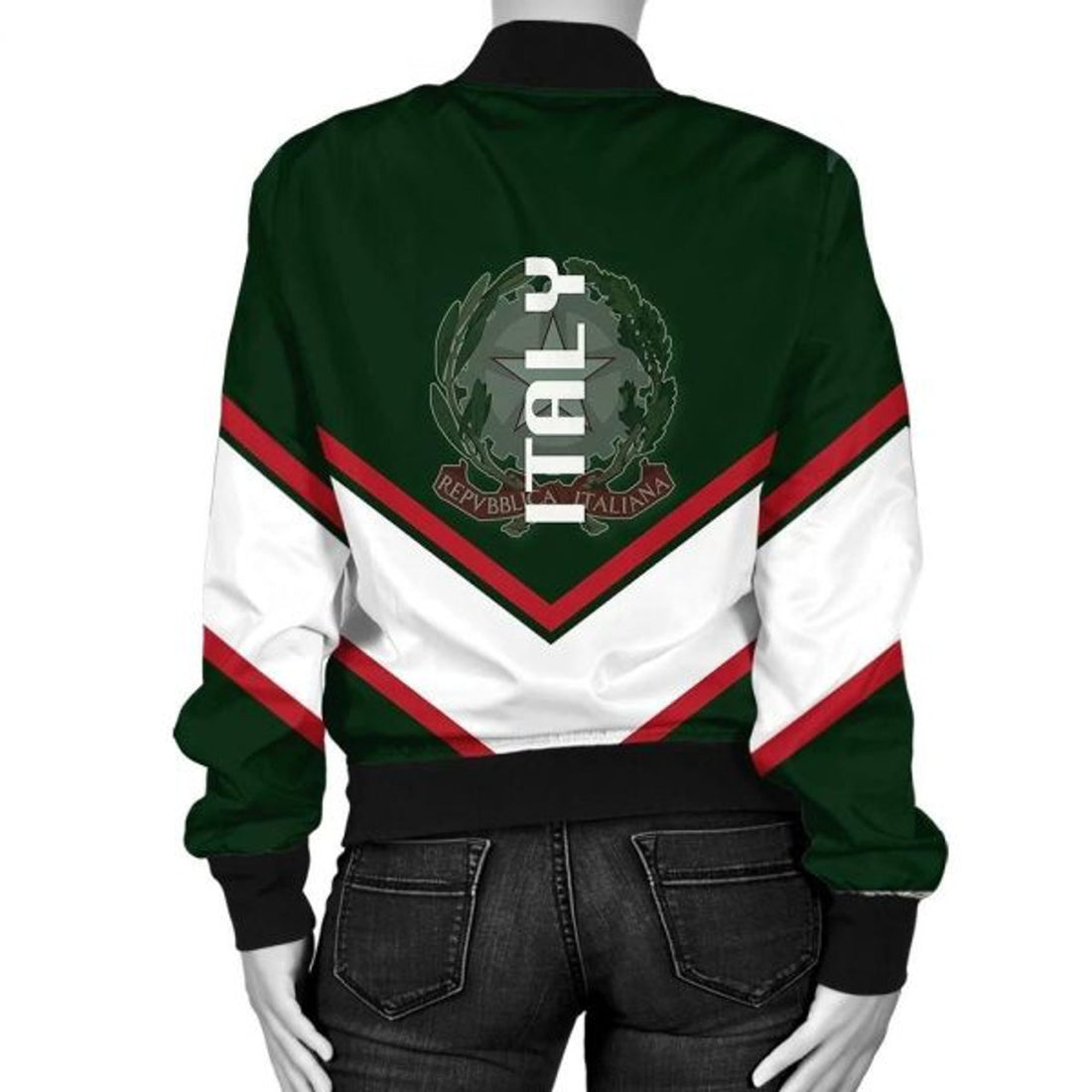 FUNSTUFFPRINTI Ireland Coat Of Arms Women Bomber Jacket Lucian Style Bomber Jacket