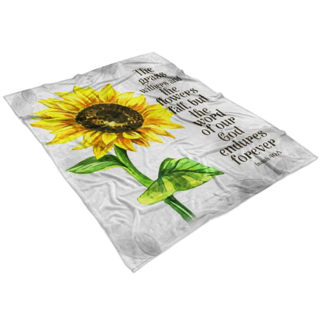 FUNSTUFFPRINT Isaiah 408 But The Word Of Our God Endures Forever Fleece Blanket - Christian Blanket - Bible Verse Blanket