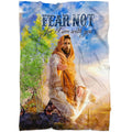 FUNSTUFFPRINT Isaiah 4110 Fear Not For I Am With You Fleece Blanket - Christian Blanket - Bible Verse Blanket