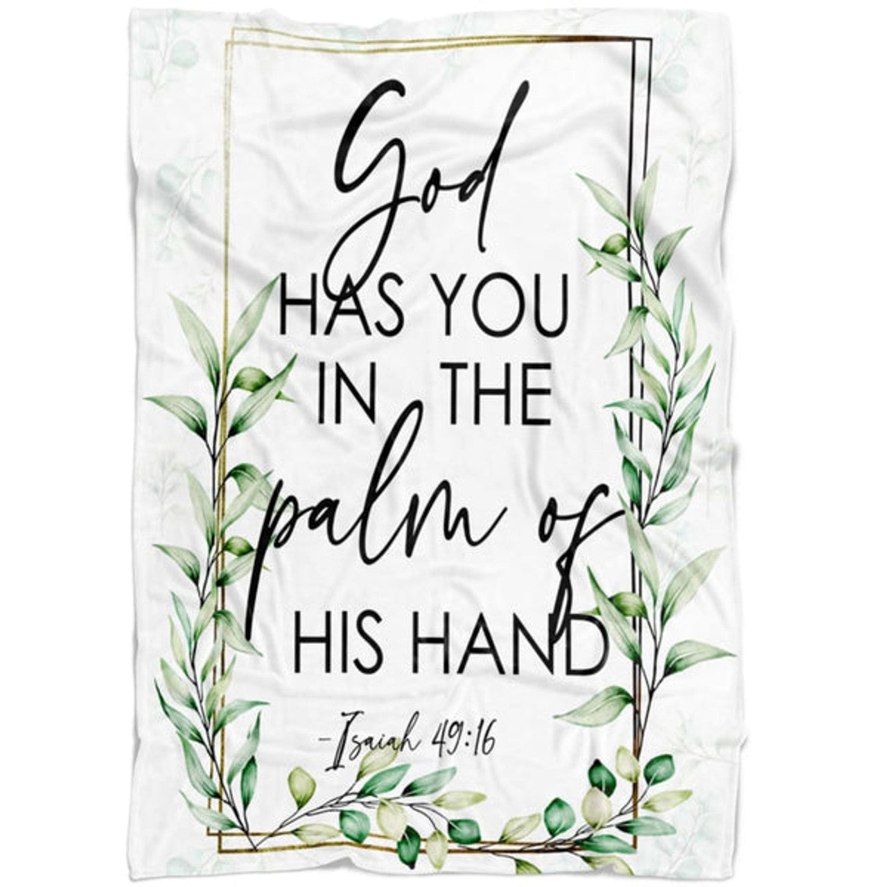 FUNSTUFFPRINT Isaiah 4916 God Has You In The Palm Of His Hand Flower Fleece Blanket - Christian Blanket - Bible Verse Blanket