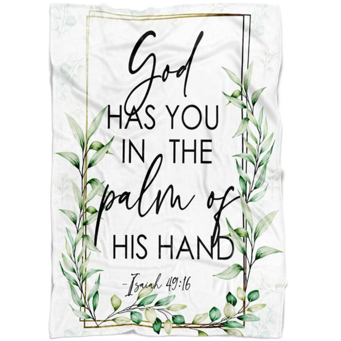 FUNSTUFFPRINT Isaiah 4916 God Has You In The Palm Of His Hand Flower Fleece Blanket - Christian Blanket - Bible Verse Blanket