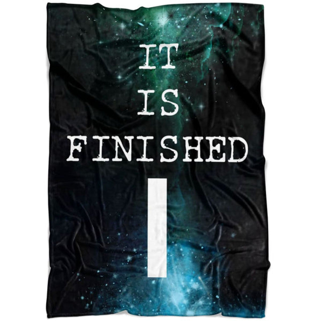 FUNSTUFFPRINT It Is Finished Fleece Blanket - Christian Blanket - Bible Verse Blanket