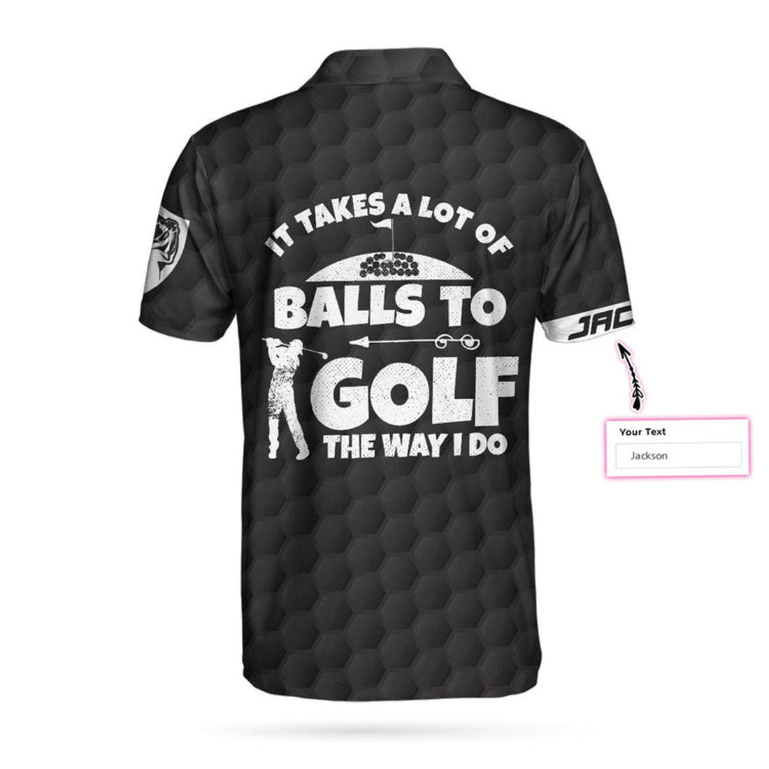 Custom It Takes A Lot Of Balls To Golf Custom Polo Shirt, Personalized American Flag Golf Shirt For Men