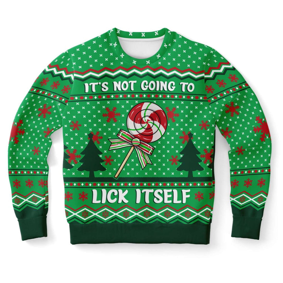 FUNSTUFFPRINT It's Not Going To Lick Itself Ugly Christmas Sweater, Christmas Sweater, Ugly Sweater, Funny Xmas Sweaters Ugly Sweater