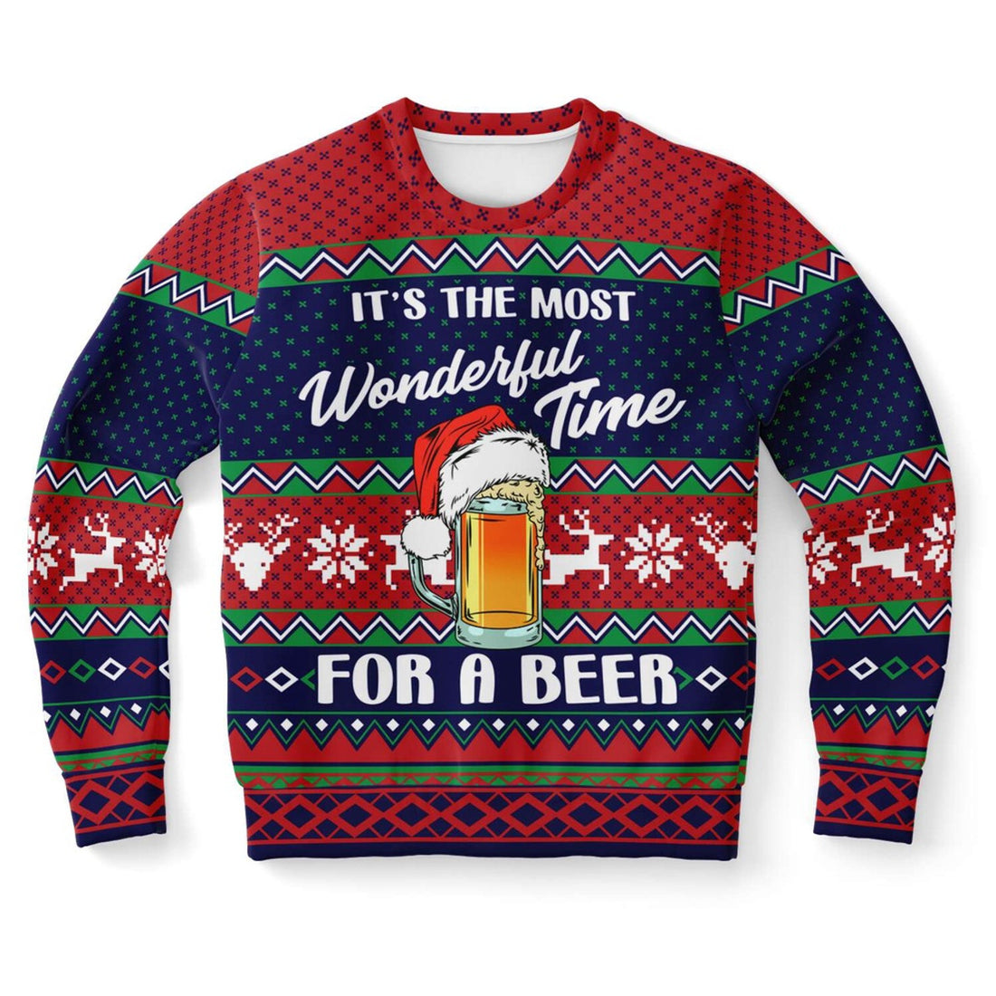 FUNSTUFFPRINT It's The Most Wonderful Time For A Beer Ugly Christmas Sweater, Christmas Sweater, Ugly Sweater, Funny Xmas Sweaters Ugly Sweater