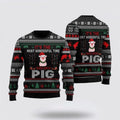 FUNSTUFFPRINT It's Time To Stay With My Pig Ugly Christmas Sweater, Farm Sweater, Christmas Gift, Best Winter Outfit Christmas Ugly Sweater
