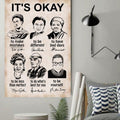 It’s Okay To Make Mistake To Be Diffenent To Have Bad Days To Be less Than Perfect To Do What’s Best For You To Be Yourself Poster and Canvas