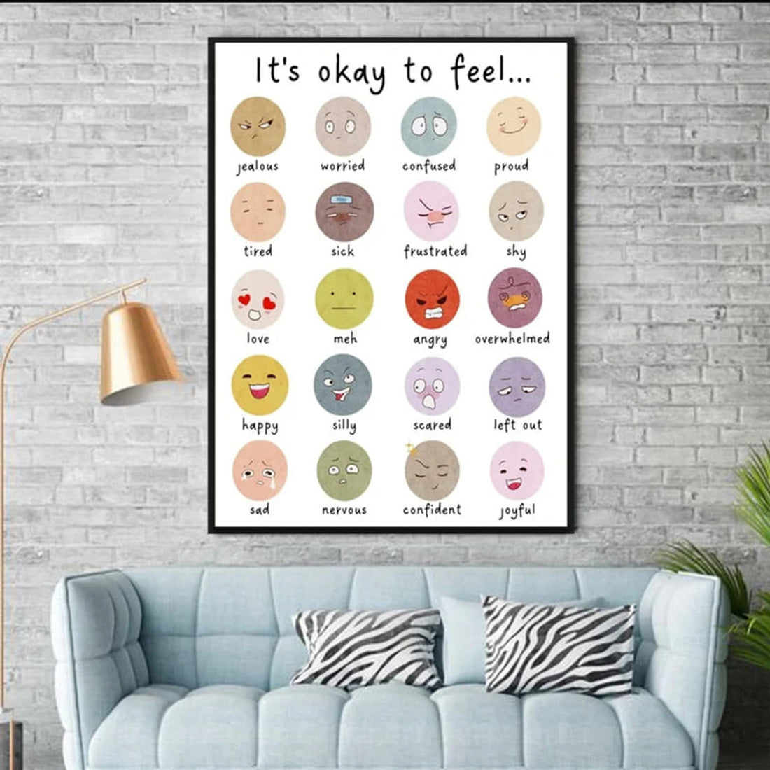 It’s Okay To Feel Jealous, Emotion Poster, Wall Decor Poster and Canvas
