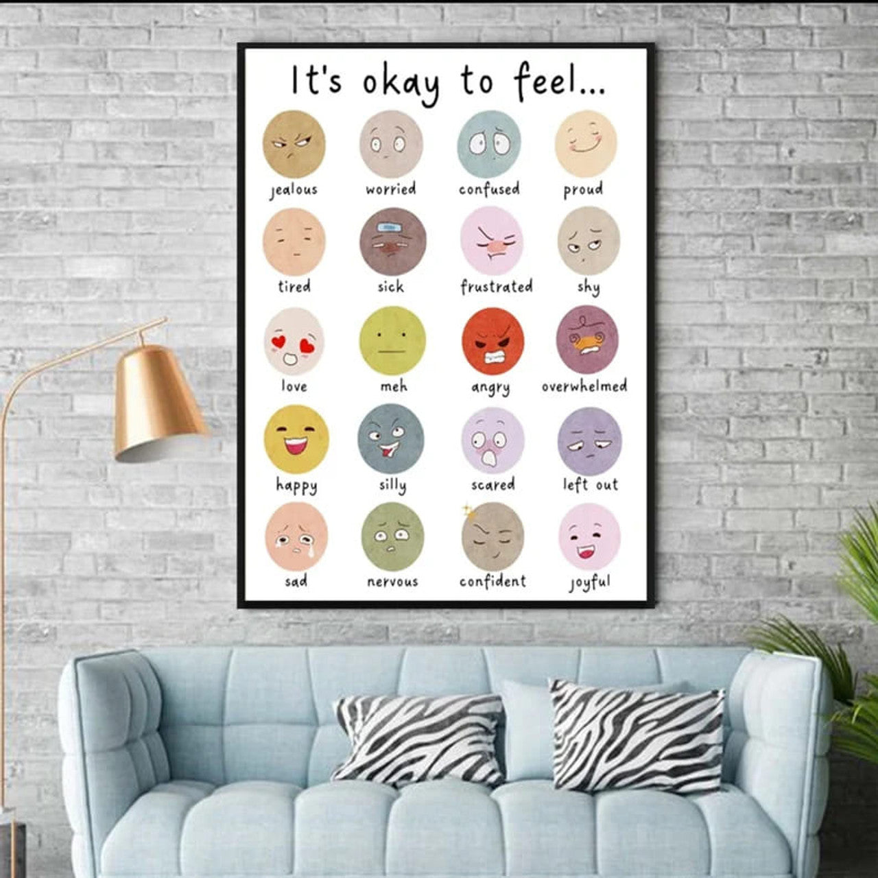 It’s Okay To Feel Jealous, Emotion Poster, Wall Decor Poster and Canvas