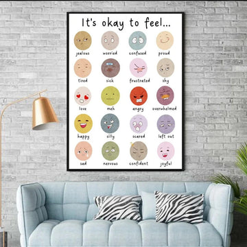 It’s Okay To Feel Jealous, Emotion Poster, Wall Decor Poster and Canvas