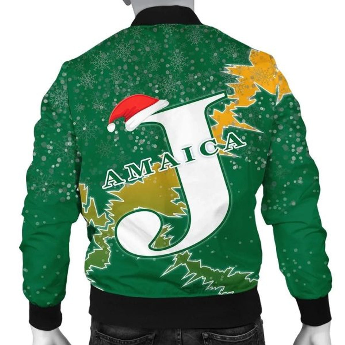 FUNSTUFFPRINTI Jamaica Christmas Coat Of Arms Men 3D Bomber Jacket