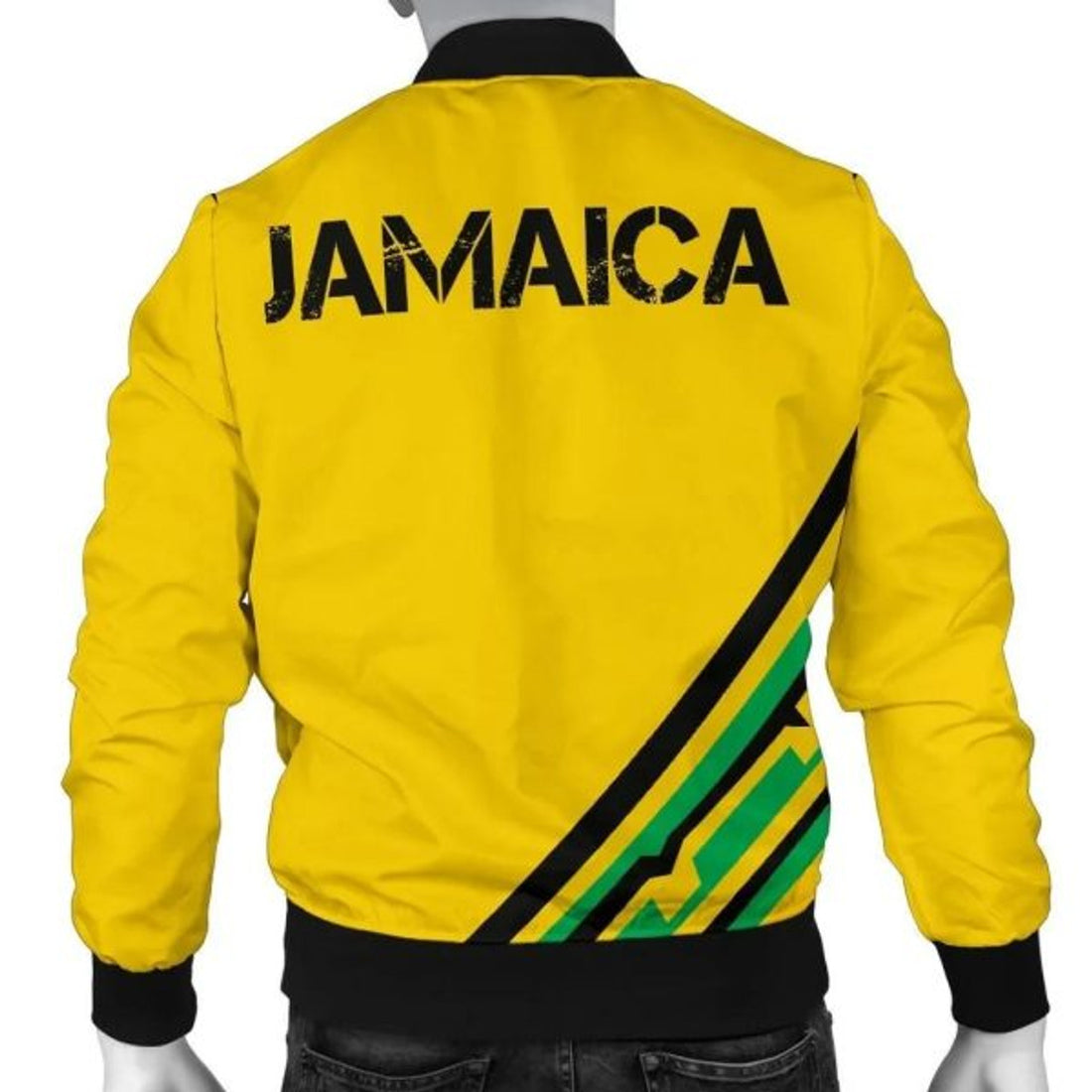 FUNSTUFFPRINTI Jamaica Vintage Flag Men's 3D Bomber Jacket