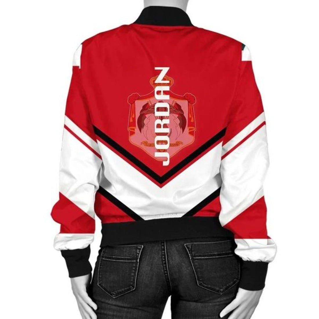 FUNSTUFFPRINTI Japan Coat Of Arms Women Bomber Jacket Lucian Style Bomber Jacket