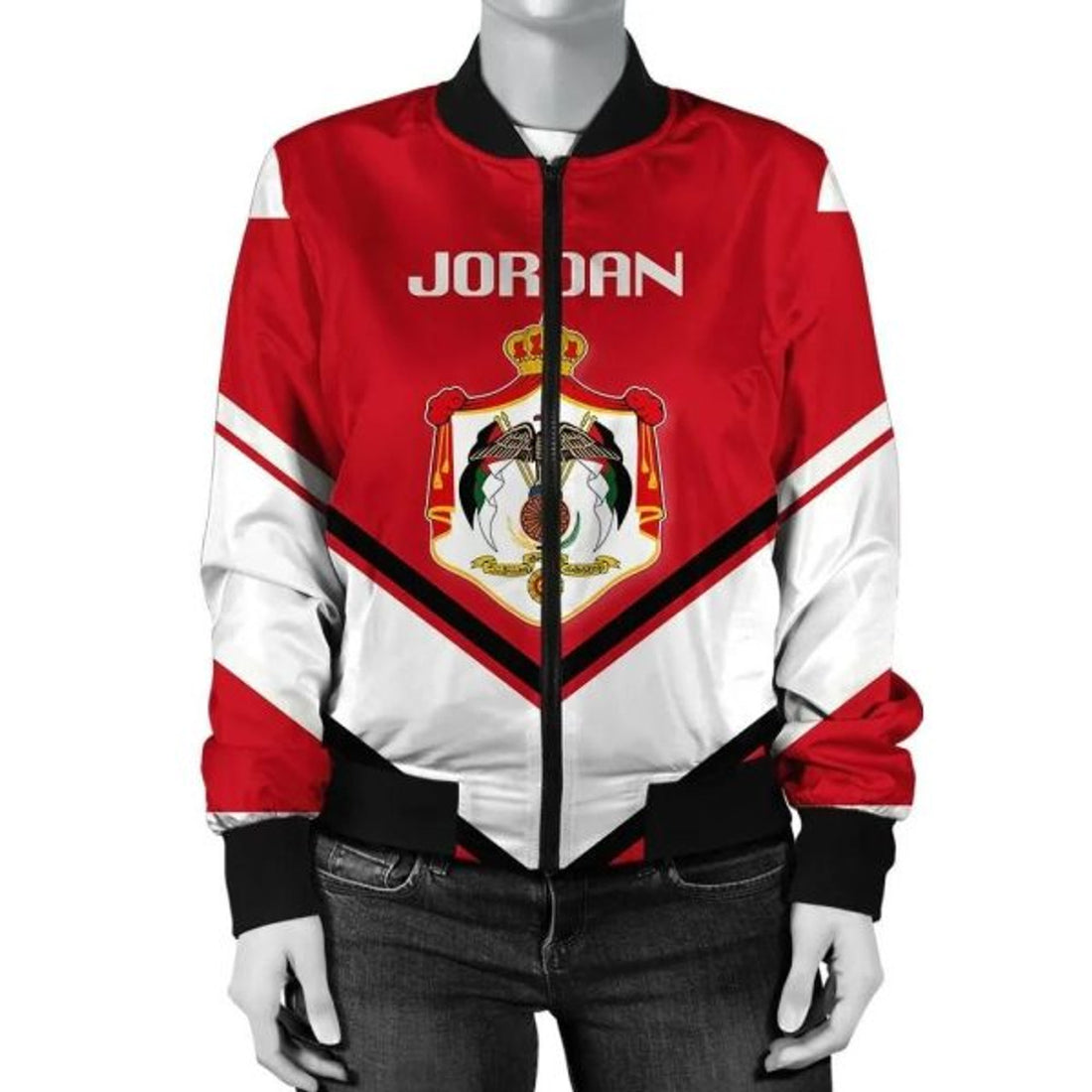 FUNSTUFFPRINTI Japan Coat Of Arms Women Bomber Jacket Lucian Style Bomber Jacket