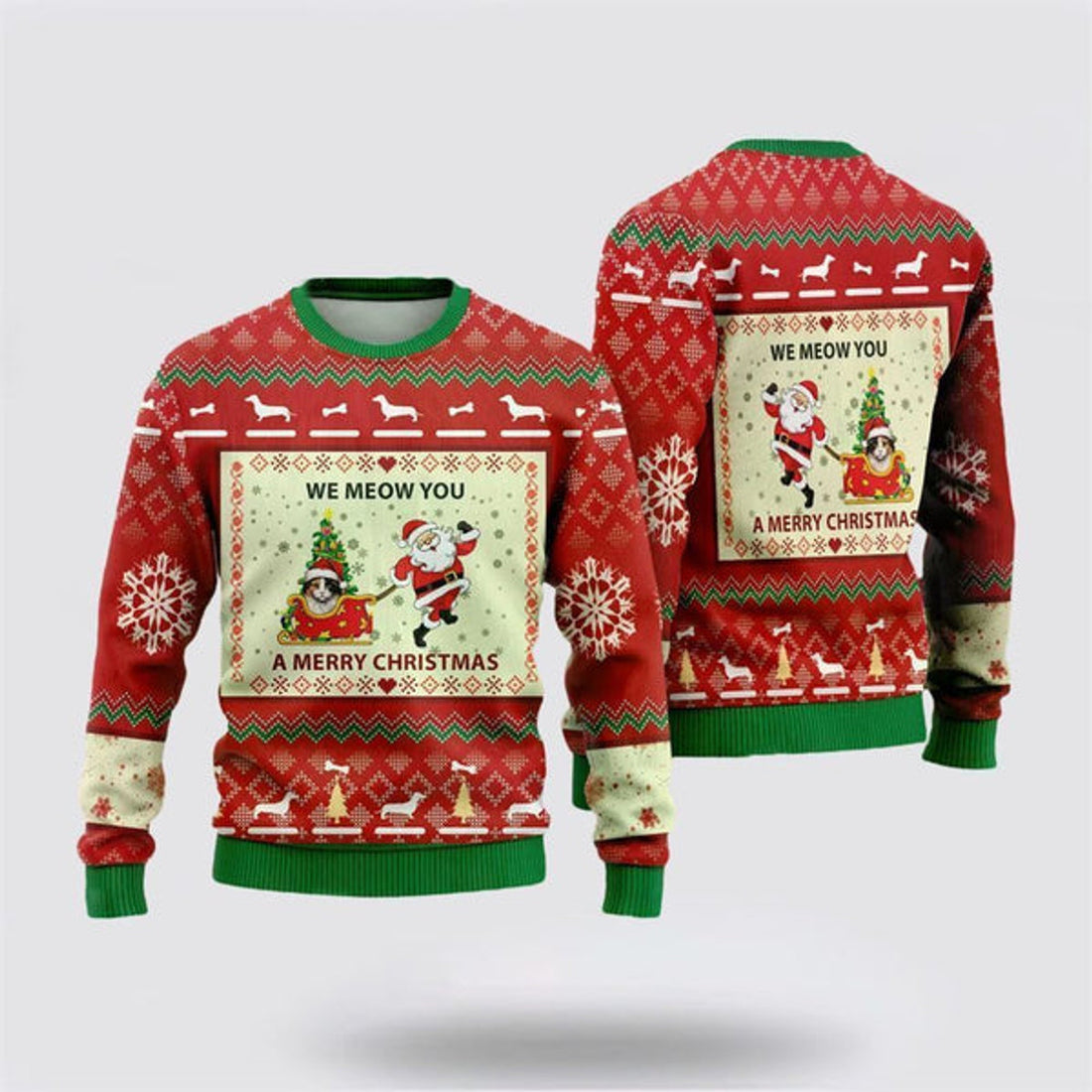 FUNSTUFFPRINT Japanese Bobtails Ugly Christmas Sweater For Men And Women, Best Gift For Christmas, Christmas Fashion Winter  Ugly  Sweater
