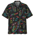 Jazz Saxophone Background Design Hawaiian Shirt