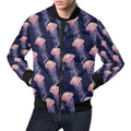 FUNSTUFFPRINTI Jellyfish Print Pattern Men's 3D Bomber Jacket
