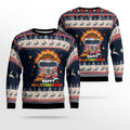 FUNSTUFFPRINT Jersey City Fire Dept Happy Hallothanksmas Ugly Christmas Sweater – Christmas Gifts For Firefighters Ugly  Sweater