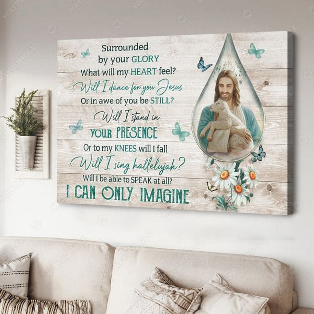 Jesus And Lamb, Surounded By Your Glory What Will My Heart Feel Will My Heart Feel Poster and Canvas
