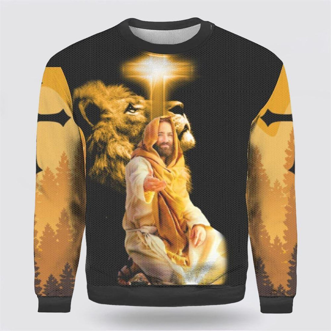 FUNSTUFFPRINT Jesus Is My God,My King,My Lord,My Savior Ugly Christmas Sweater – Christmas Gifts For Christian Ugly  Sweater