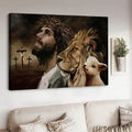 Jesus Poster, Lion And Lamb, Believe In God Poster and Canvas