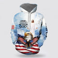 FUNSTUFFPRINT 3D Jesus Eagle One Nation Under God 3D Hoodie and Zip Hoodie