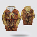 FUNSTUFFPRINT 3D Jesus Faith Over Fear Christian 3D Hoodie and Zip Hoodie