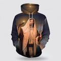 FUNSTUFFPRINT 3D Jesus Holding Candle 3D Hoodie and Zip Hoodie