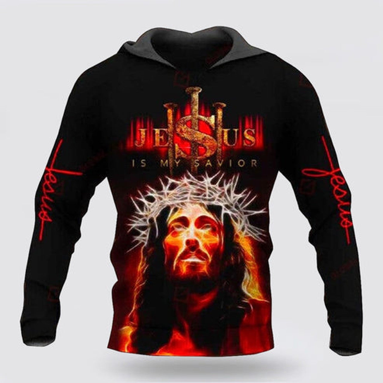 FUNSTUFFPRINT Jesus Is My Savior 3D Hoodie and Zip Hoodie