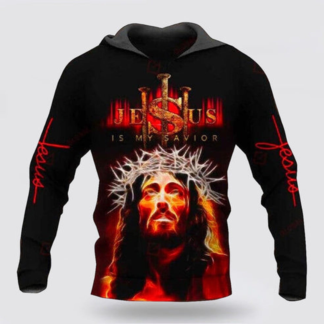 FUNSTUFFPRINT Jesus Is My Savior 3D Hoodie and Zip Hoodie