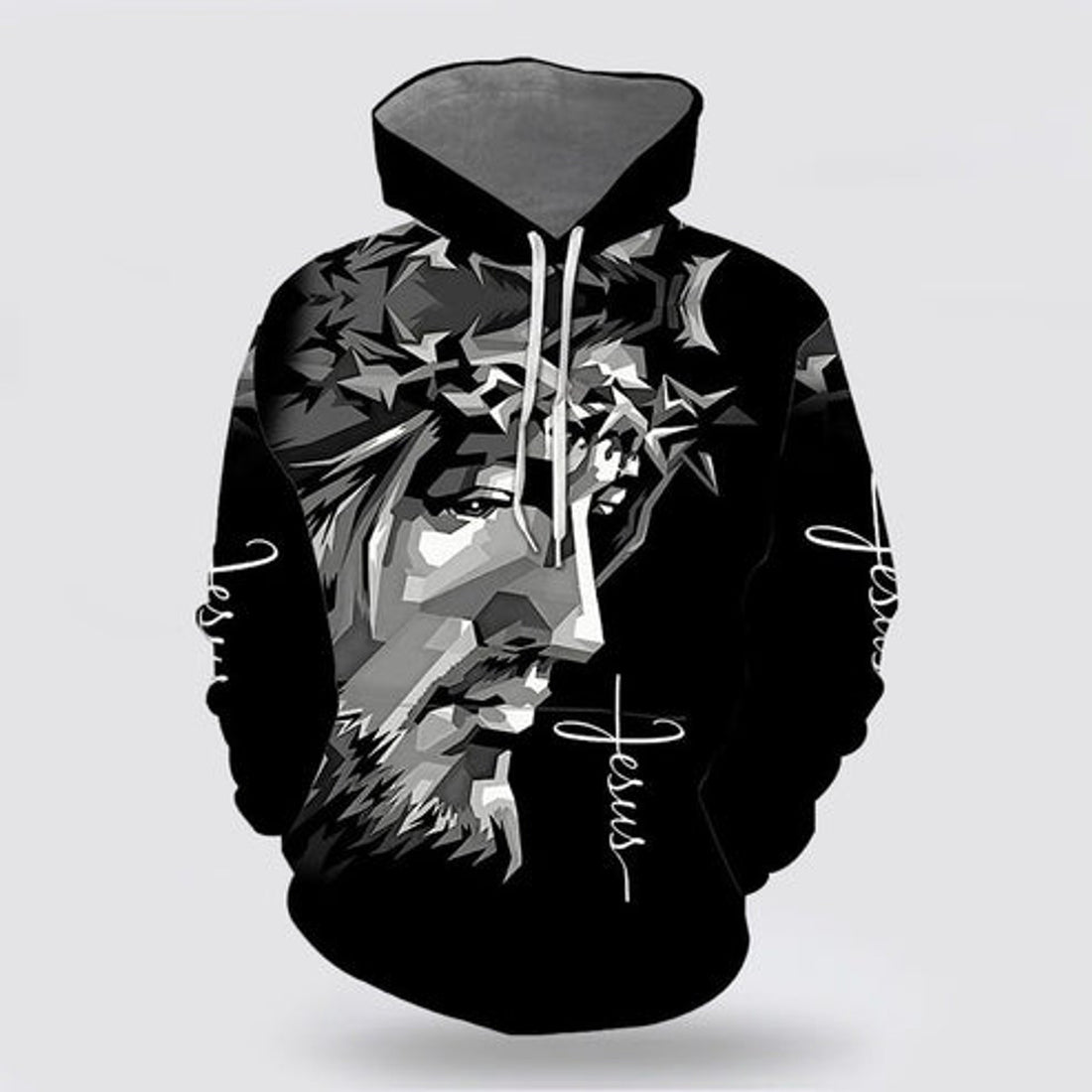FUNSTUFFPRINT 3D Jesus Portrait 3D Hoodie and Zip Hoodie