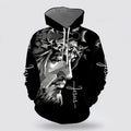 FUNSTUFFPRINT 3D Jesus Portrait 3D Hoodie and Zip Hoodie