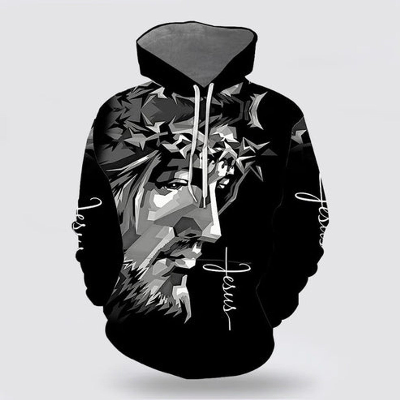 FUNSTUFFPRINT 3D Jesus Portrait 3D Hoodie and Zip Hoodie