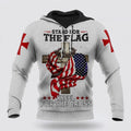 FUNSTUFFPRINT 3D Jesus Stand For The Flag Kneel For The Cross 3D Hoodie and Zip Hoodie