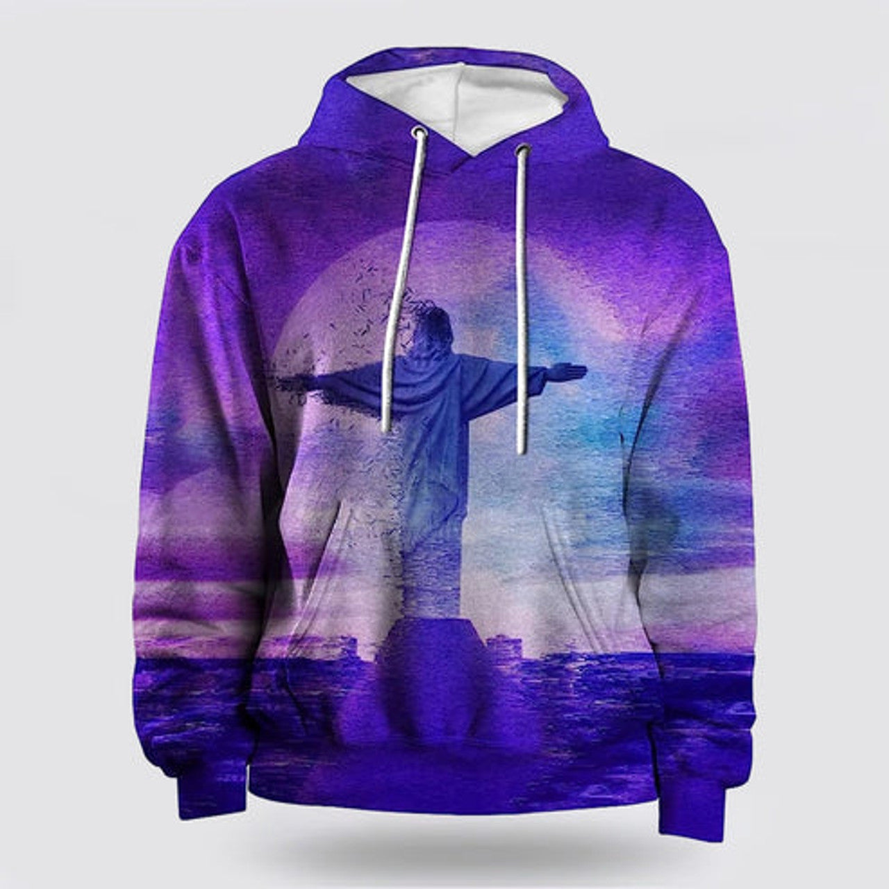 FUNSTUFFPRINT 3D Jesus Statue Pattern 3D Hoodie and Zip Hoodie