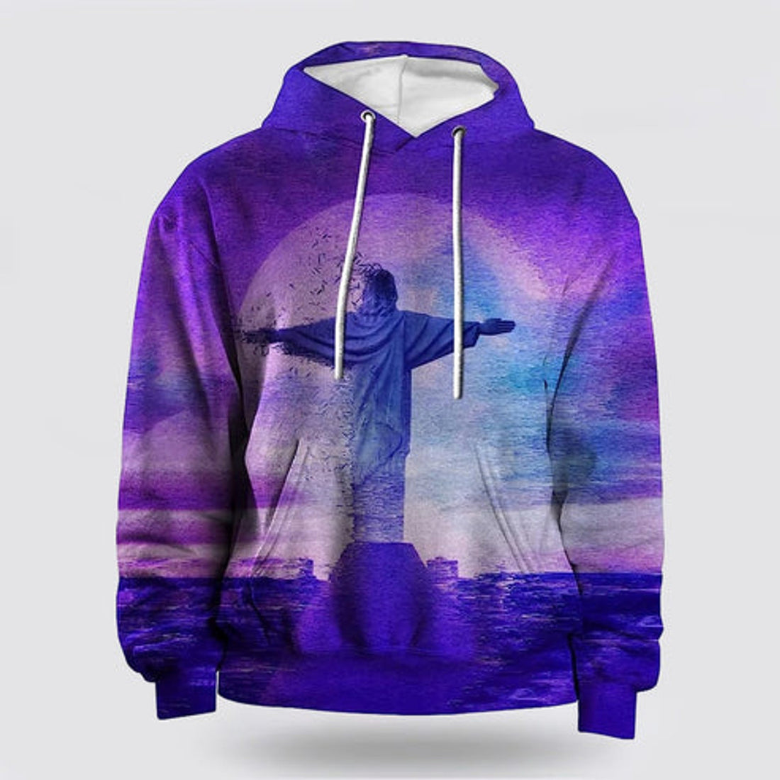 FUNSTUFFPRINT 3D Jesus Statue Pattern 3D Hoodie and Zip Hoodie
