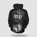 FUNSTUFFPRINT 3D Jesus With Crown Of Thorns 3D Hoodie and Zip Hoodie