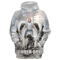 FUNSTUFFPRINT 3D Jesus And Angel Warrior 3D Hoodie and Zip Hoodie
