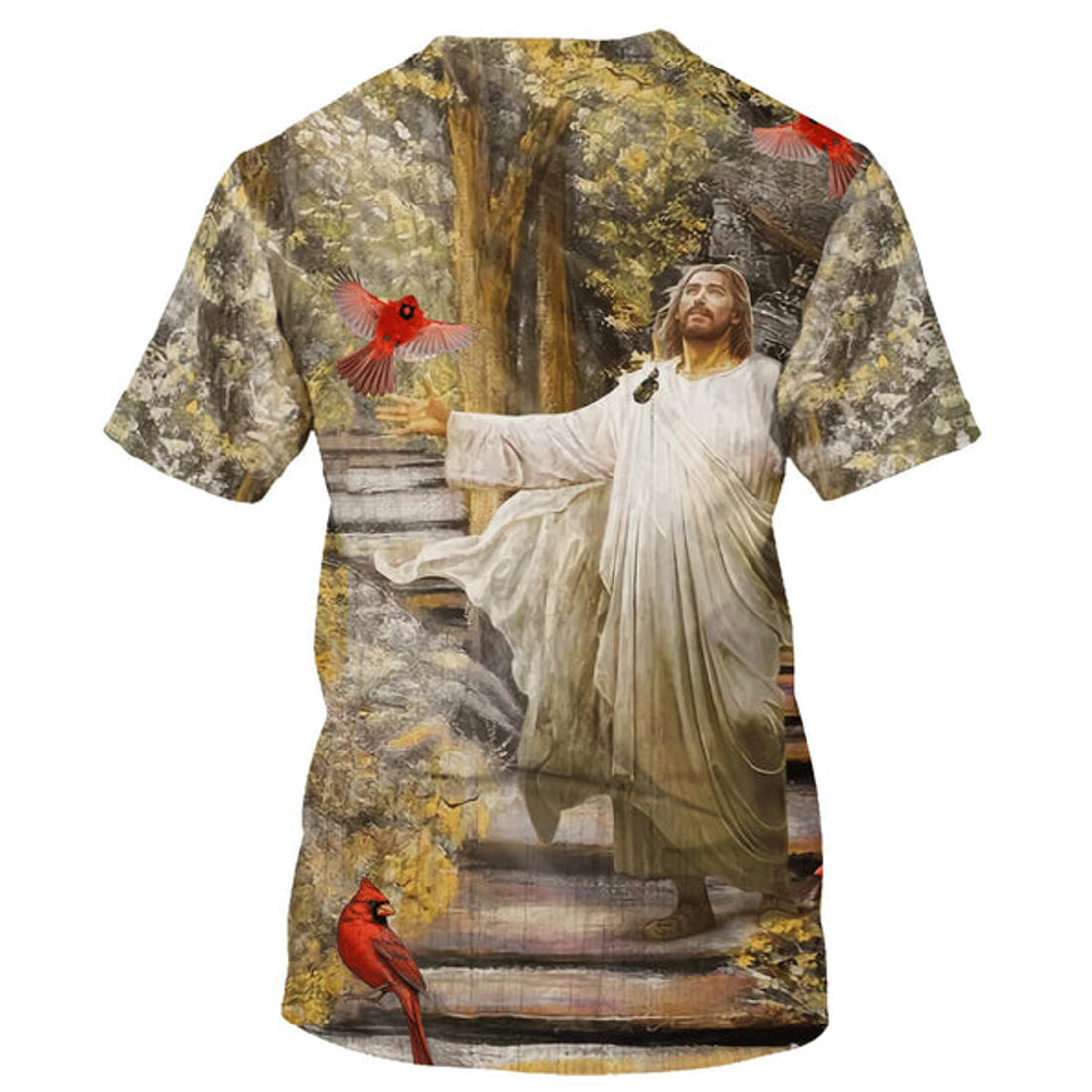 FUNSTUFFPRINT Jesus And Cardinal Christian 3D T-shirt
