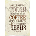 FUNSTUFFPRINT Jesus And Coffee Fleece Blanket - Christian Blanket - Bible Verse Blanket