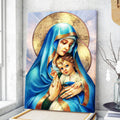 Jesus And Virgin Mary Canvas Posters - Christian Wall Posters - Religious Wall Decor