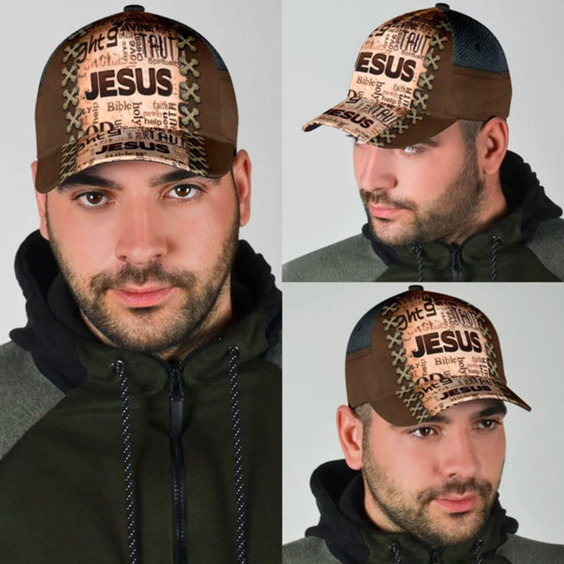 FUNSTUFFPRINT Jesus Bible Verse Holy Baseball Cap - Christian Hats for Men and Women