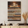 Jesus Bible With Cross Be Still And Know That I Am God Canvas Posters - Christian Wall Posters - Religious Wall Decor