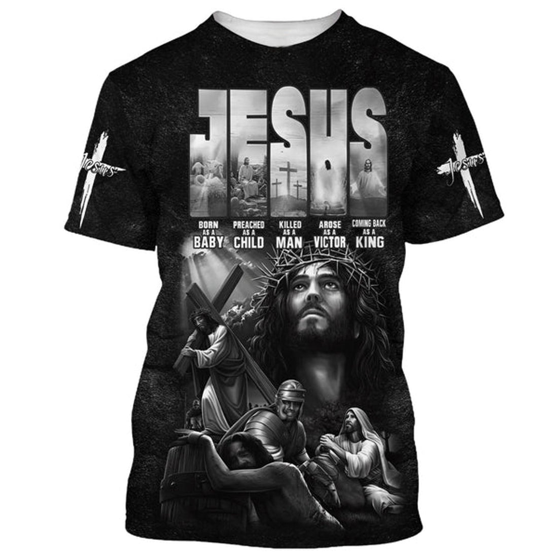 FUNSTUFFPRINT Jesus Born As A Baby 3D T-Shirts - Christian Shirts For Men&Women 3D T-shirt