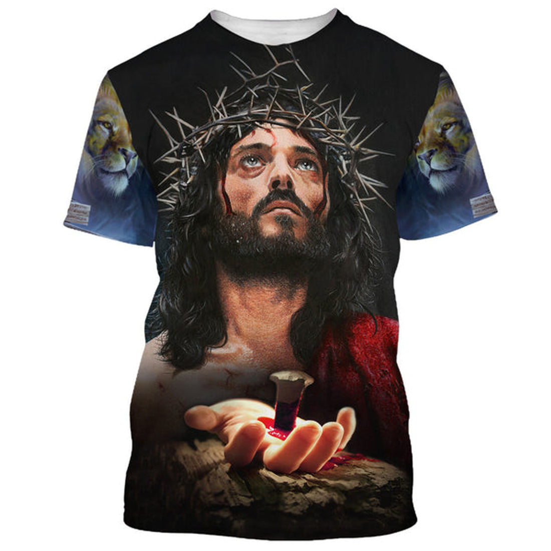 FUNSTUFFPRINT Jesus Christ Crucified Shirts - I Believe In God Our Father 3D All Over Printed Shirt for Men and Women 3D T-shirt
