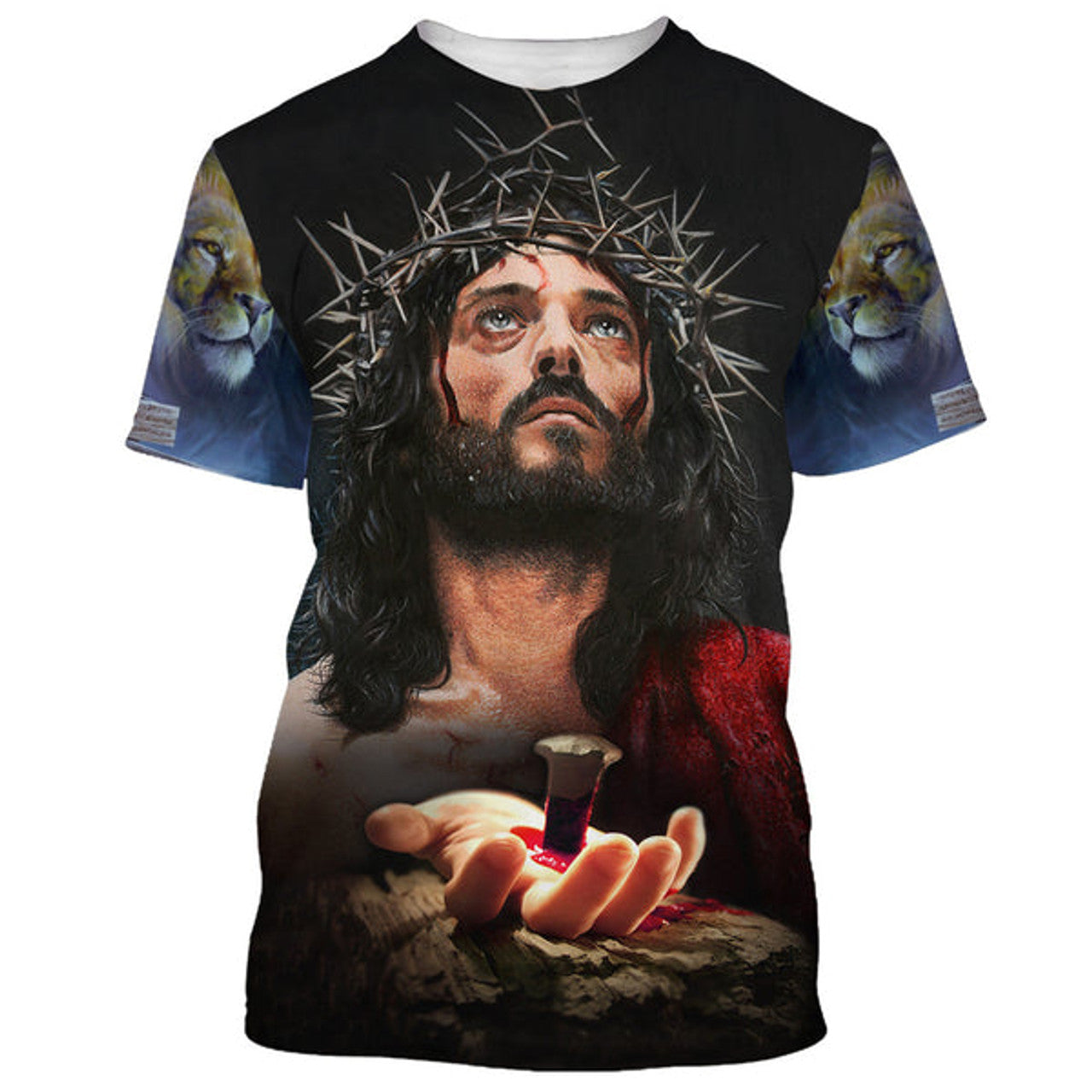 FUNSTUFFPRINT Jesus Christ Crucified Shirts - I Believe In God Our Father 3D All Over Printed Shirt for Men and Women 3D T-shirt