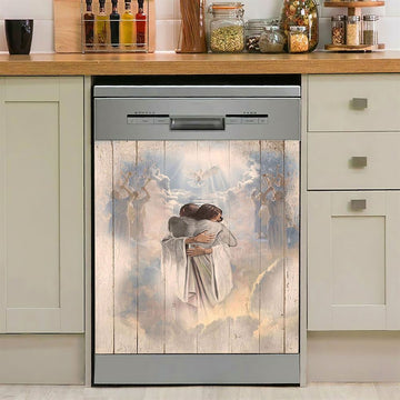 Jesus Christ Facing Forward And Looking Straight Ah Dishwasher Cover, Jesus Dishwasher Stickers, Christian Kitchen Decor