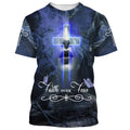 FUNSTUFFPRINT Jesus Christ Faith Over Fear Christian 3D T-shirt