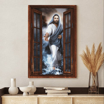 Jesus Christ Hand In Storm Canvas Posters - Christian Wall Posters - Religious Wall Decor